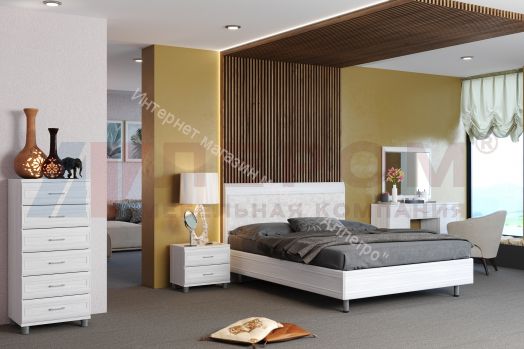 Кровать КР-2853 (1,6х2,0) с мягким изголовьем Мелисса