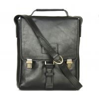 Кожаный вертикальный портфель HIDESIGN ROADSTER-01 Black