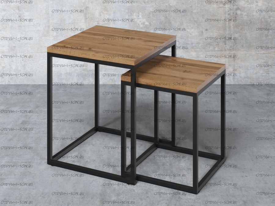 Столики журнальные Лофт, набор (50/40х50/40х60/50)