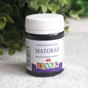 Краска акриловая - матовая Чёрная УЦЕНКА!