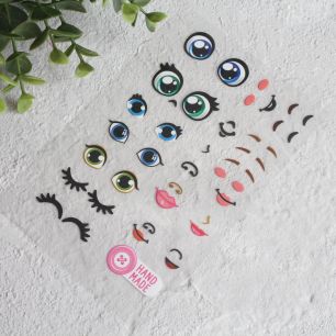 Набор термонаклеек для декорирования лица куклы "Лапочка"