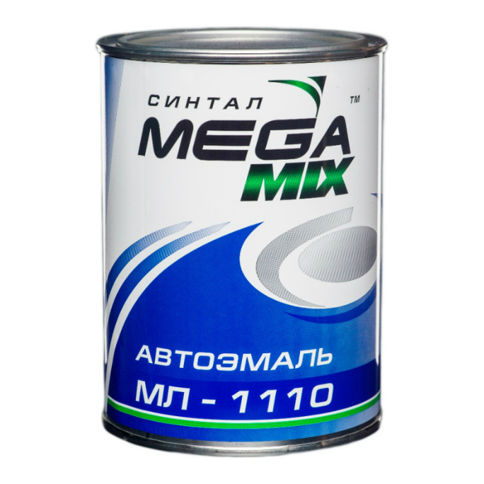 MegaMix Автоэмаль МЛ-1110, 601 Черный, 2кг.