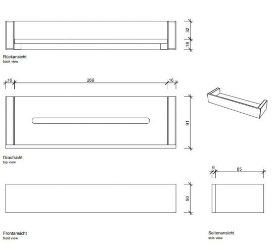 Полка для душа  Decor Walther BK DA 05937 30x9 ФОТО