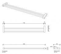 Полотенцедержатель Decor Walther BQ HTD 05705/80 схема 1