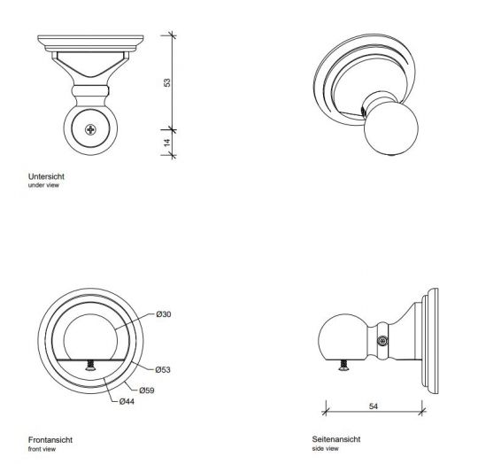 Держатель для стеклянной полки Decor Walther CL GKH 05118 ФОТО