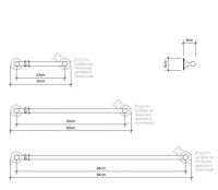 Держатель для полотенца Decor Walther CL HTE 05103 схема 3