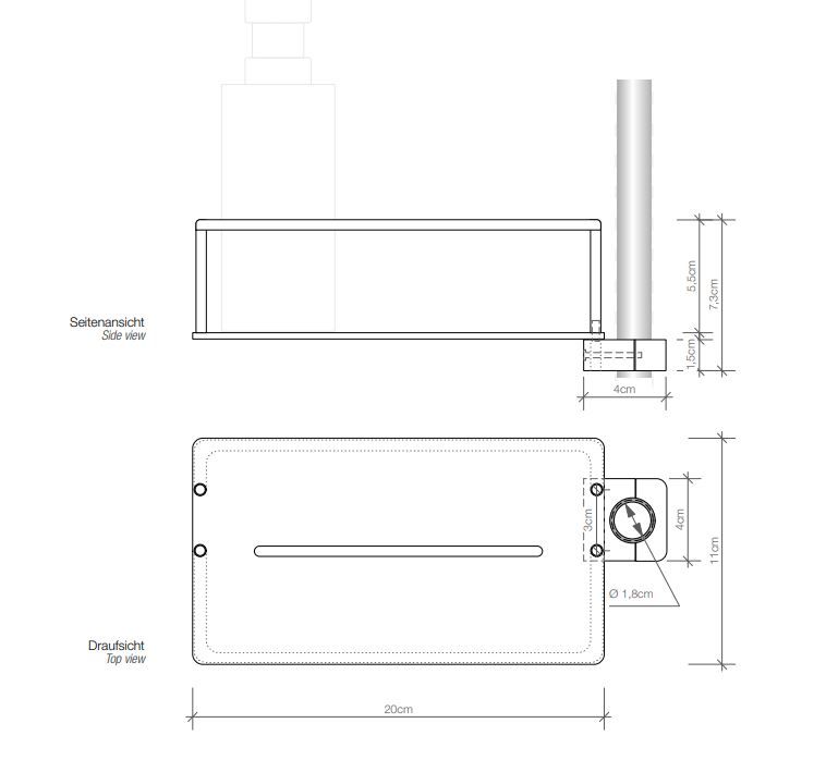 Полка для душа Decor Walther DSK 08483 схема 1