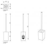 Туалетный ёрш для унитаза Decor Walther DW 08347 схема 2