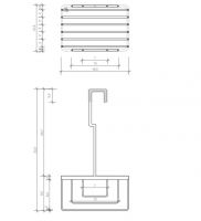 Полка для душа Decor Walther DW 08505 18.5x12.5x33.5 схема 1