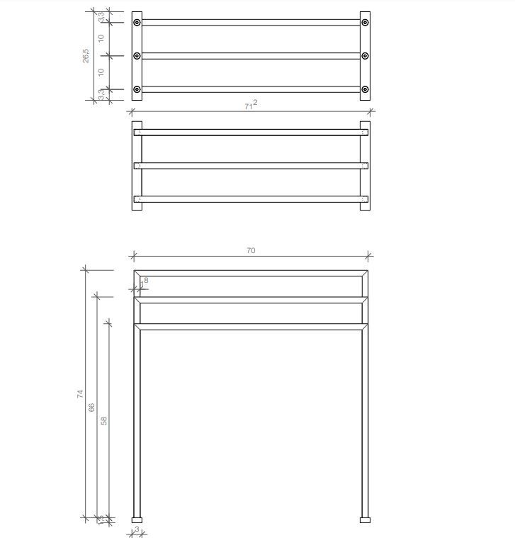 Полотенцедержатель Decor Walther HT 05003 схема 1