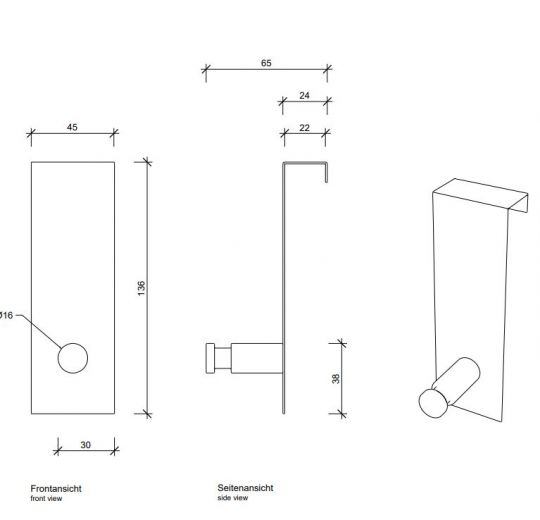 Крючок для душа Decor Walther THL 09002 ФОТО