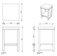 Табурет в душ Decor Walther Wood 09268 схема 2