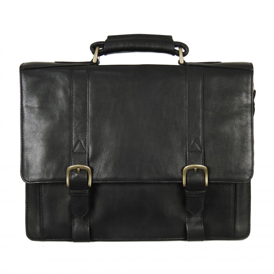 Кожаный мужской портфель HIDESIGN Maxim-02 (Arctic) black