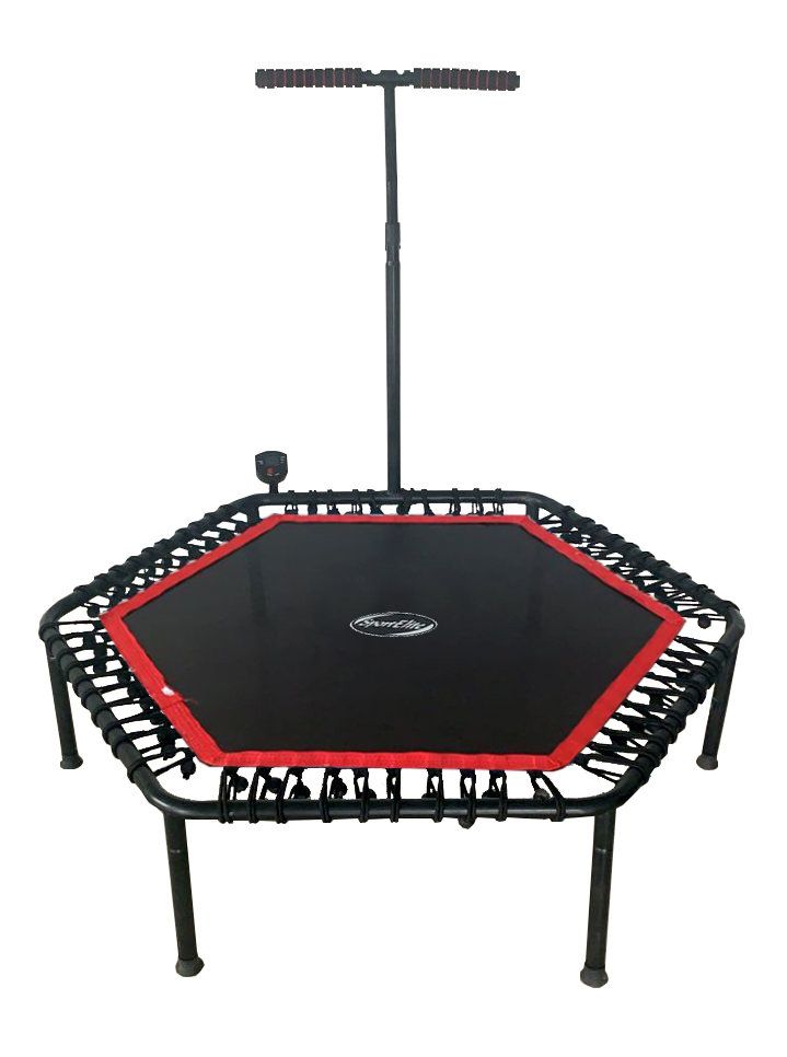 Фитнес-батут SportElite 135см FB-1361 с ручкой и компьютером