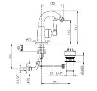 Смеситель Nicolazzi 3455 для биде схема 2