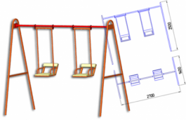 Качели двойные К-7