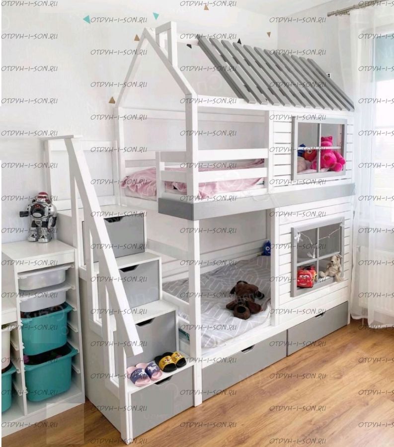 Двухъярусная кровать домик Standard №47 New York