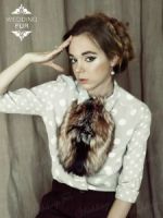 Воротник из лисы дизайнерский