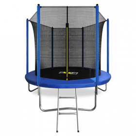 Батут Arland 8FT синий с внутренней страховочной сеткой и лестницей