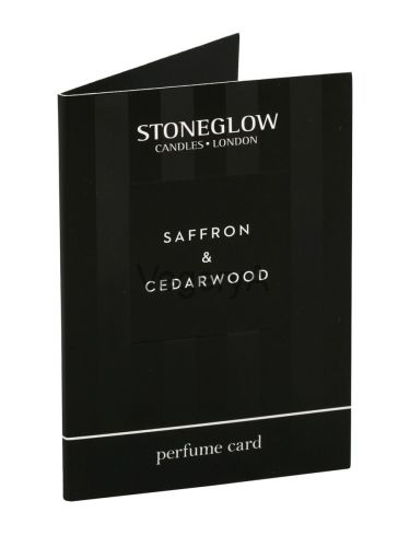 Ароматная карточка (визитка) Шафран и кедровое дерево Stoneglow Современная Классика