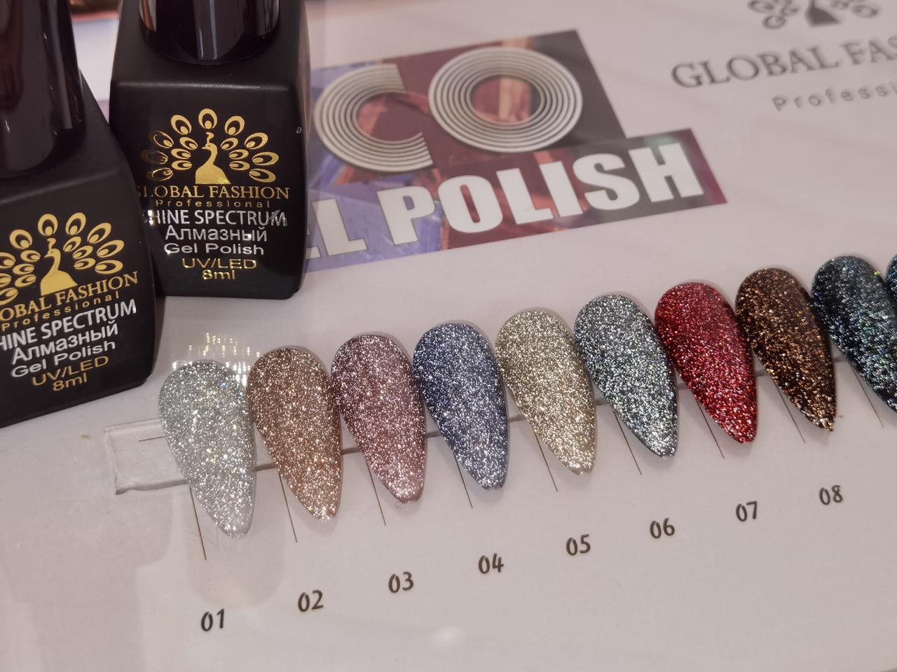 Global Fashion светоотражающий гель-лак №04