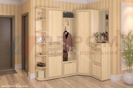 Шкаф ШК-1013 для одежды и белья угловой Карина