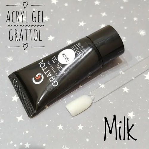 GRATTOL, ACRYL GEL MILK, -  КАМУФЛИРУЮЩИЙ ПОЛИГЕЛЬ, 30 МЛ