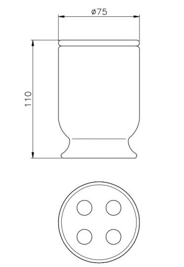 Стакан для зубных щёток Nicolazzi Classica d’appoggio 6001 ФОТО