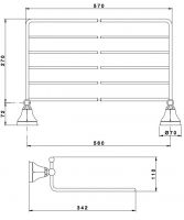 Полотенцедержатель-полка Nicolazzi Teide 1499 схема 1