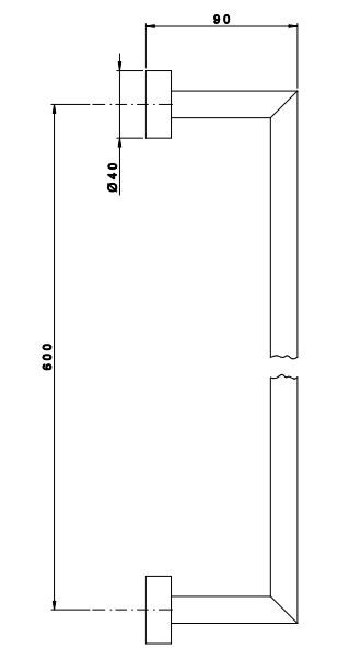 Полотенцедержатель Nicolazzi Minimale 1486M 60х9 схема 1