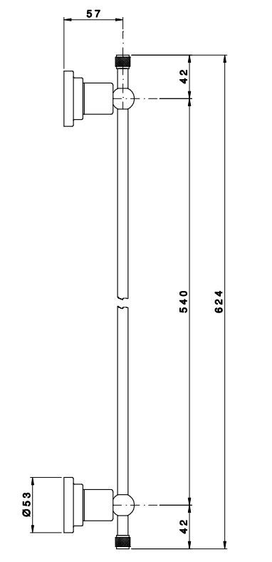 Держатель полотенец Nicolazzi Arena 1486 62,4х5,7 схема 1