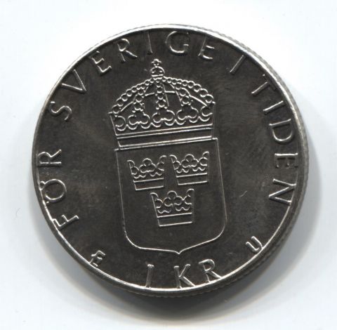 1 крона 1976 Швеция AUNC