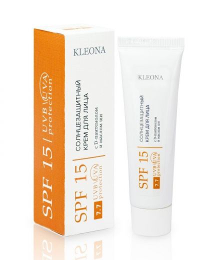 Клеона - 7.7 Солнцезащитный крем для лица SPF 15, 30 мл