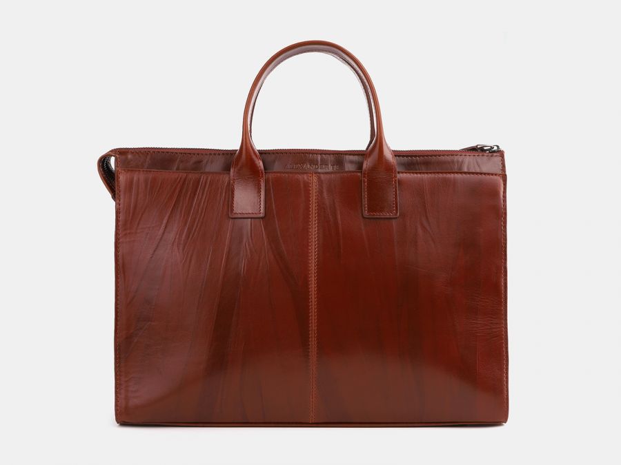 Кожаная мужская сумка из натуральной кожи Alexander-TS «PF0023 Cognac»