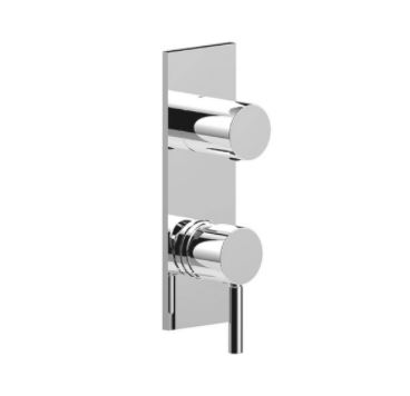 Изображение Встраиваемый смеситель для ванны и душа Fantini Nostromo 50 02 G487B 2 отверстия для монтажа