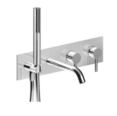 Изображение Смеситель для ванны и душа Fantini Nostromo 50 02 E820B с 4 отверстиями для монтажа