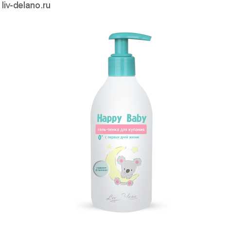 Гель-пенка для купания с первых дней жизни, 300г Happy Baby