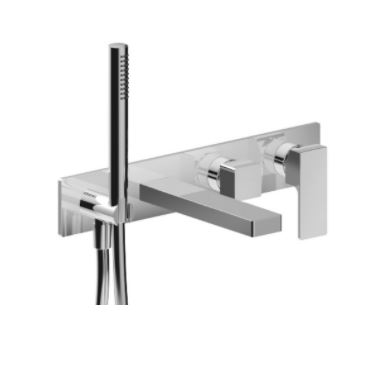 Изображение Однорычажный смеситель для ванны и душа Fantini Mint 34 02 F721B наружняя часть цвет хром