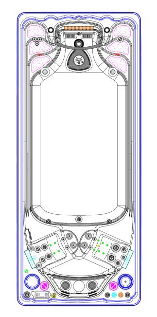 Плавательный бассейн Hydropool Executive Sport 19 EX 559х236 схема 1