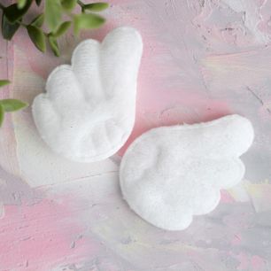 Кукольный аксессуар - Крылья ангела белые 2 шт.  6,5*4,5 см.