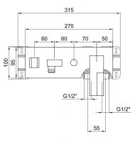 Смеситель для ванны и душа Fantini AR/38 3321SB схема 2