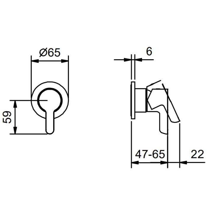 Встраиваемый смеситель для душа Fantini Icona Classic R063B схема 2