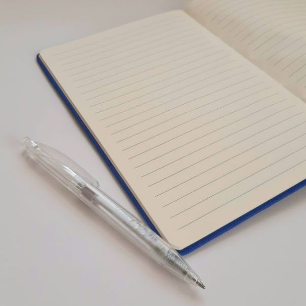 Эко блокнот из RPET Mivaz синий