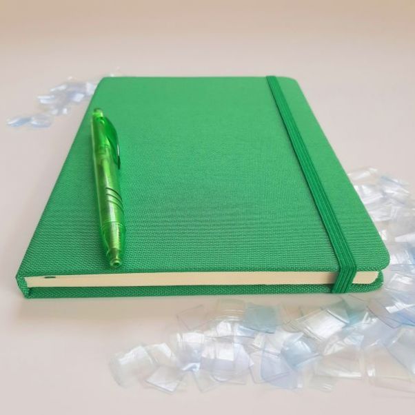 Эко блокнот из RPET Mivaz зеленый