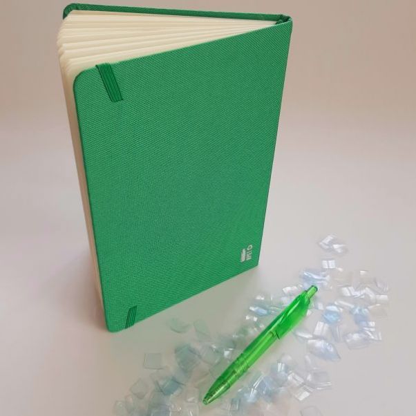 Эко блокнот из RPET Mivaz зеленый