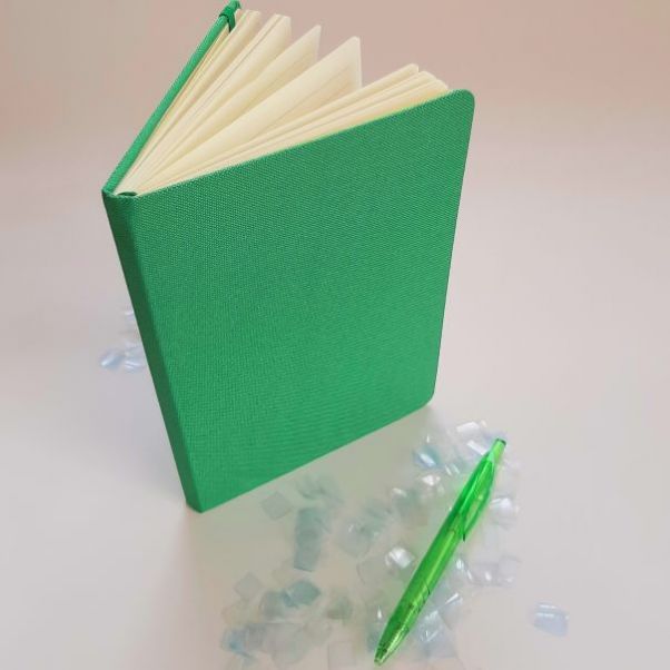 Эко блокнот из RPET Mivaz зеленый