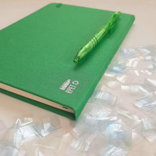 Эко блокнот из RPET Mivaz зеленый