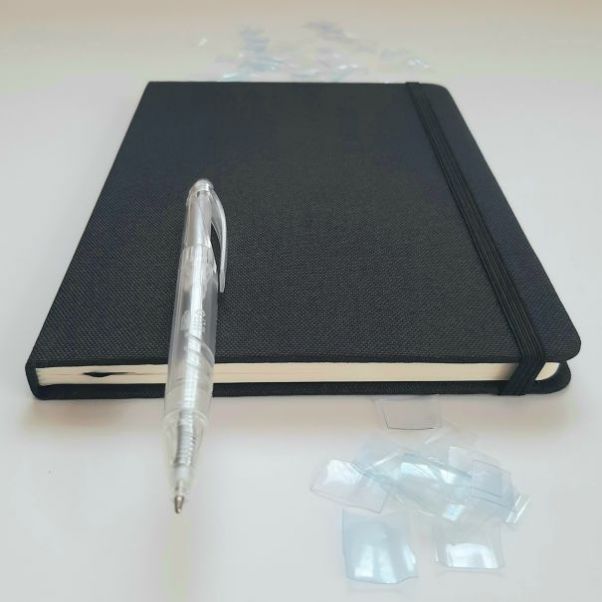 Эко блокнот из RPET Mivaz черный