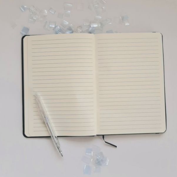 Эко блокнот из RPET Mivaz черный