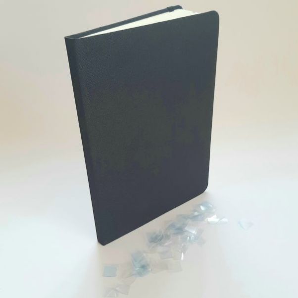 Эко блокнот из RPET Mivaz черный